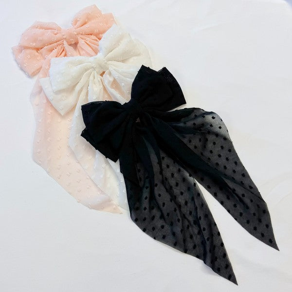 Dreamy Dotty Sheer Bow Hair Clip Ellison and Young