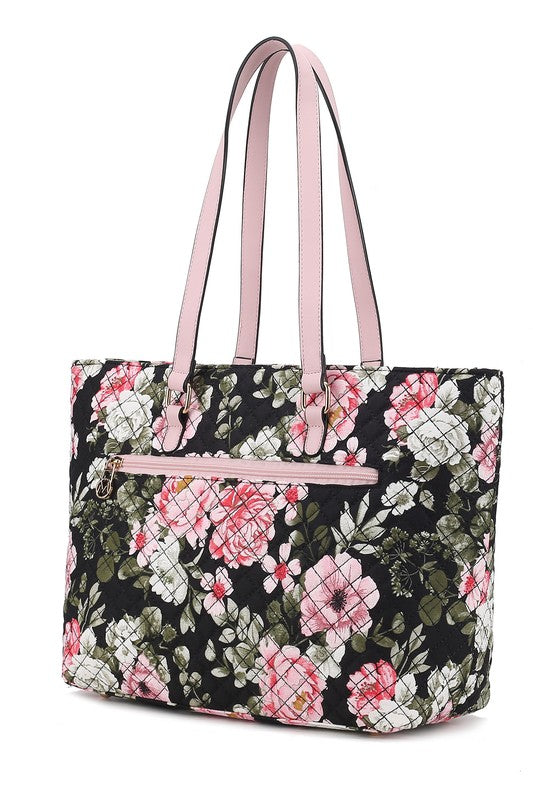 MKF Collection Quilted Cotton Botanical Tote Bag MKF Collection by Mia K