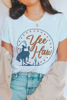 Yee Haw Cowgirl Graphic T Shirts Color Bear