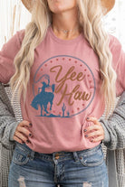 Yee Haw Cowgirl Graphic T Shirts Color Bear