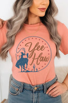 Yee Haw Cowgirl Graphic T Shirts Color Bear