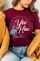 Yee Haw Cowgirl Graphic T Shirts Color Bear