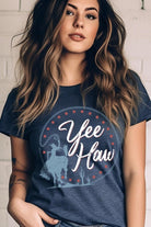 Yee Haw Cowgirl Graphic T Shirts Color Bear