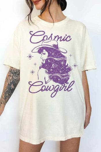 COSMIC COWGIRL WESTERN COUNTRY OVERSIZED TEE ALPHIA