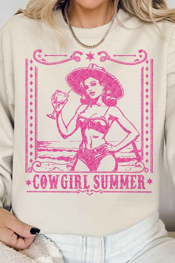 COWGIRL SUMMER WESTERN GRAPHIC SWEATSHIRT ALPHIA