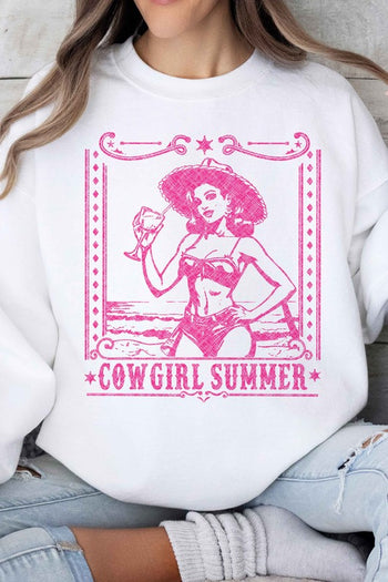 COWGIRL SUMMER WESTERN GRAPHIC SWEATSHIRT ALPHIA