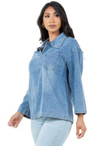 WOMEN FASHION DENIM TOP By Claude