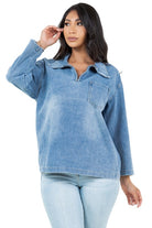 WOMEN FASHION DENIM TOP By Claude