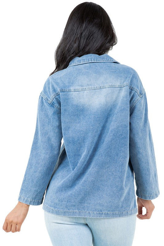 WOMEN FASHION DENIM TOP By Claude