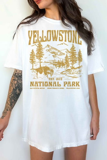 YELLOWSTONE NATIONAL PARK OVERSIZED GRAPHIC TEE ALPHIA