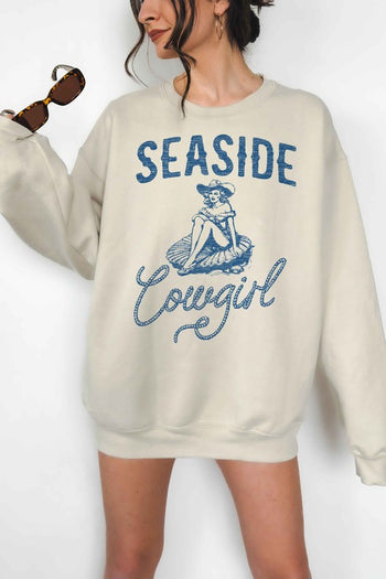 SEASIDE COWGIRL WESTERN OVERSIZED SWEATSHIRT ALPHIA