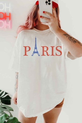 PARIS OVERSIZED GRAPHIC TEE ALPHIA