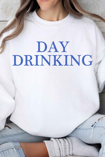 DAY DRINKING GRAPHIC SWEATSHIRT ALPHIA