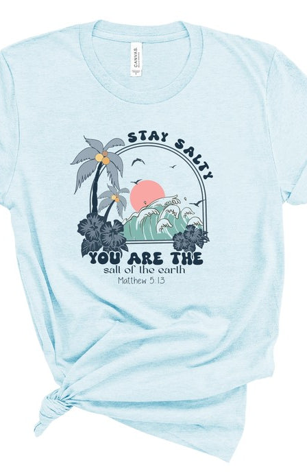 Stay Salty Bella Canvas Graphic Tee Ocean and 7th