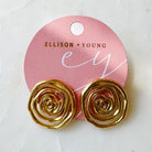 Oh My Gold Swirl Stud Earrings Ellison and Young