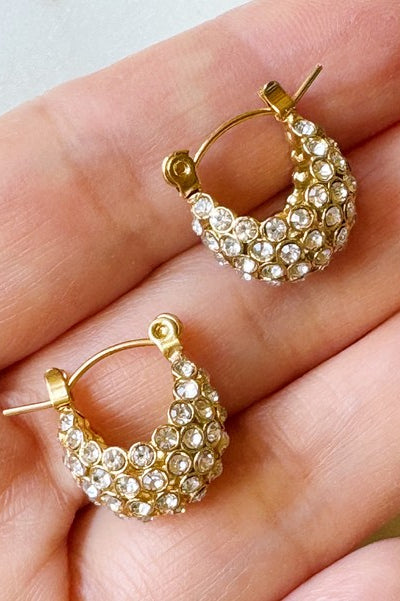 Sparkle Knit Classy Hoop Earrings Ellison and Young