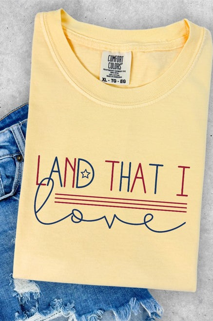 Land That I Love Comfort Color Tee Ocean and 7th