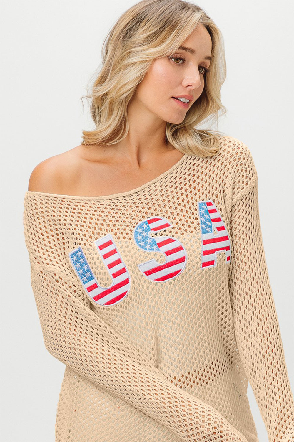 BiBi USA Embroidered Knit Cover Up Trendsi