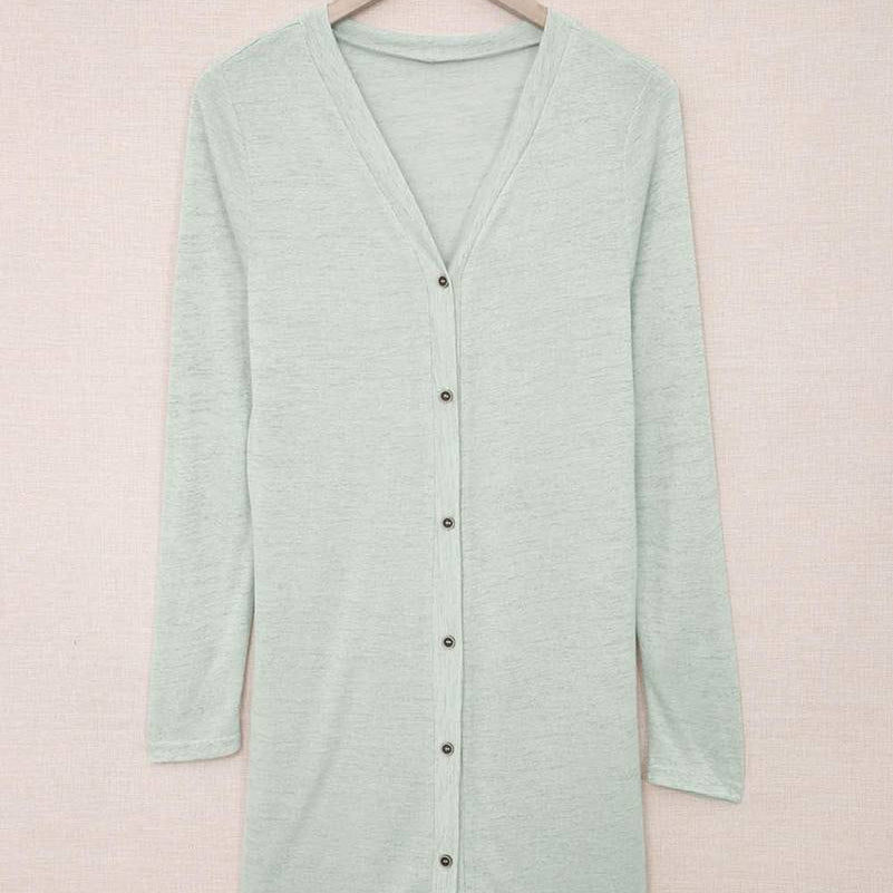 Button Down Light Cardigan Kiwidrop