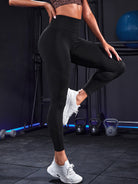 High Waist Active Leggings Trendsi