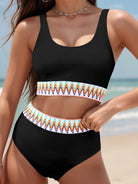 Scoop Neck Wide Strap Two-Piece Swim Set Casual Chic Boutique