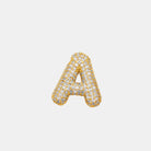 Gold-Plated Inlaid Zircon Letter Necklace Trendsi