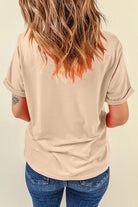 Sequin Round Neck Short Sleeve T-Shirt Trendsi