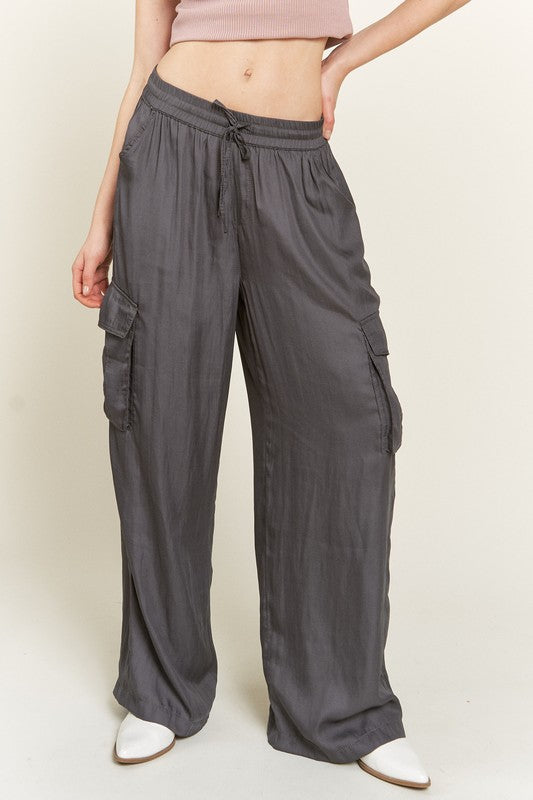 SATIN CARGO PANTS Jade By Jane