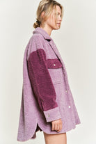 Colorblock sherpa jacket JJO5017 Jade By Jane