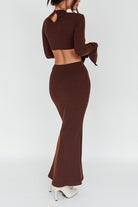 Long Sleeves with flared Cuffs Knit Maxi Dress One and Only Collective Inc