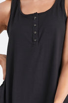 Ninexis Square Neck Half Button Tank Trendsi