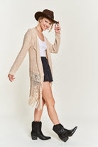 FRINGE KNIT CARDIGAN KRT1001 Jade By Jane