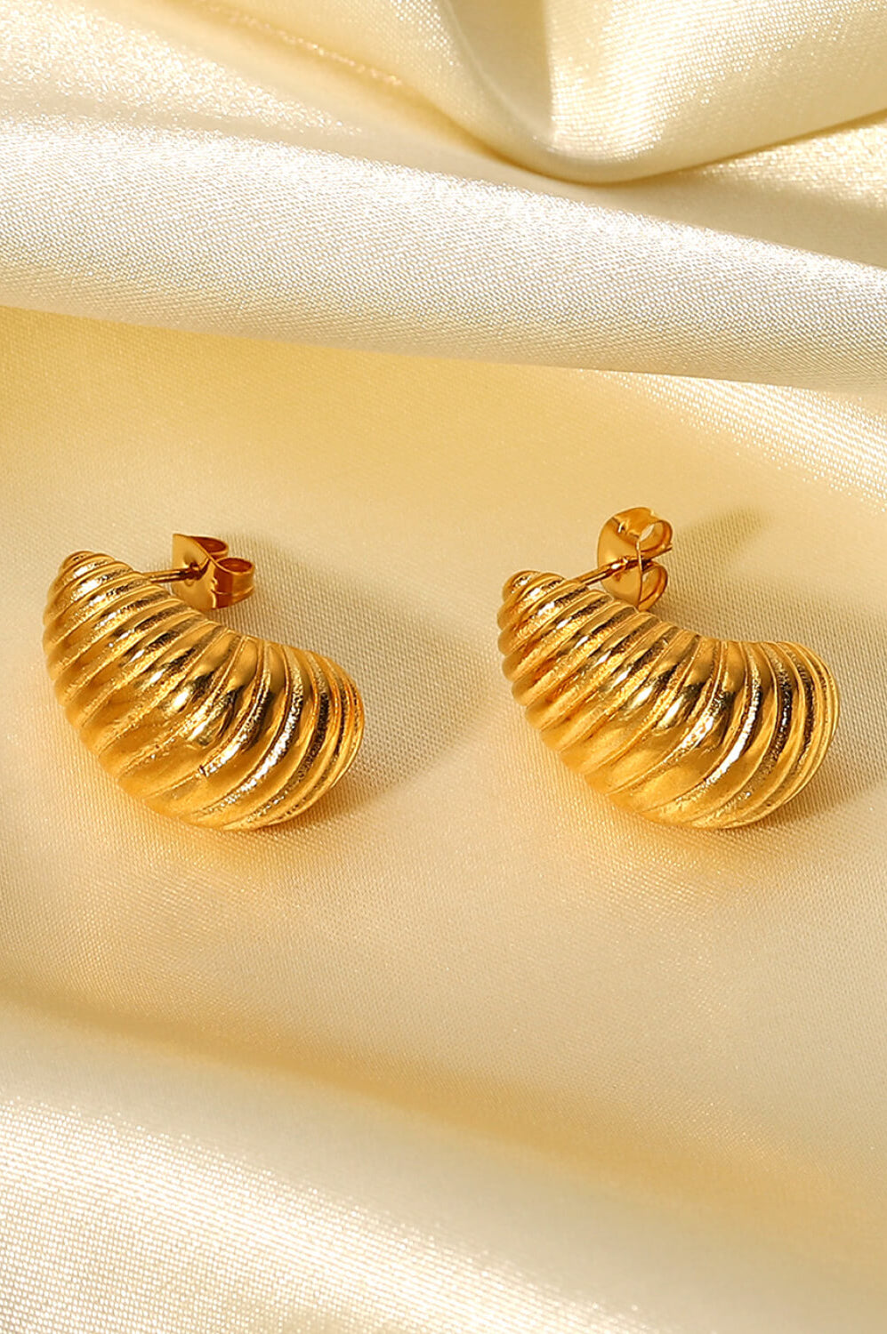Shell Shore Spiral Stud Earrings Trendsi