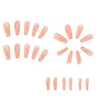 Press-on Nails Nude Marble Lashy B Lash Bar