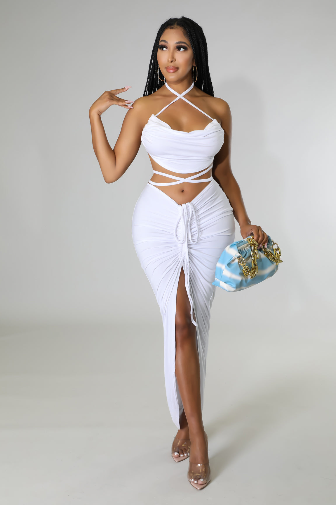 Resort Hottie Skirt Set in White Penderié, Inc.