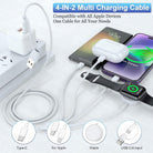 4-in-2 Multi Charging Cable with 36W Dual-Port Charging Block Top-Up - Smart charging solutions