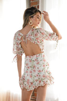 Open Back Ruffle Mini Dress One and Only Collective Inc