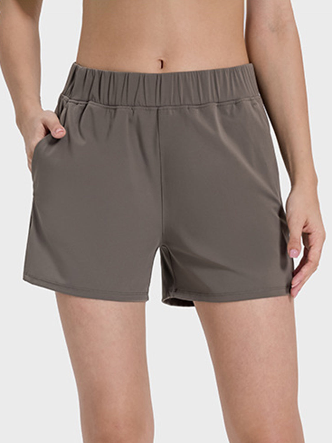 Elastic Waist Active Shorts Trendsi