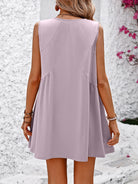 V-Neck Sleeveless Mini Dress Casual Chic Boutique