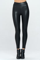 FLEECE LINED SKINNY PU LEGGING e Luna