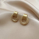 Alloy Gold-Plated Drop Earrings Trendsi