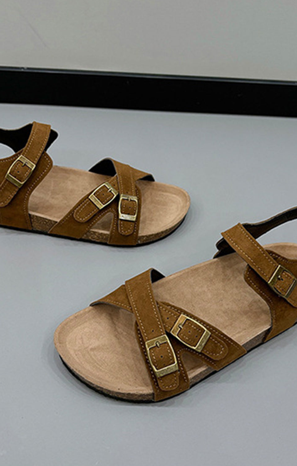 Open Toe Flat Buckle Sandals Trendsi