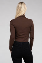 Long-Sleeve Turtleneck Bodysuit Ambiance Apparel