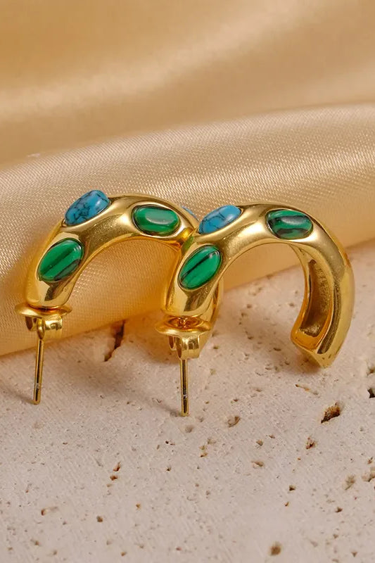 Azores Gemstone Hoops (Pre-Order) VEITA Jewelry