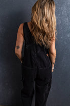 Pocketed Straight Denim Overalls Trendsi