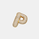 Gold-Plated Inlaid Zircon Letter Necklace Trendsi