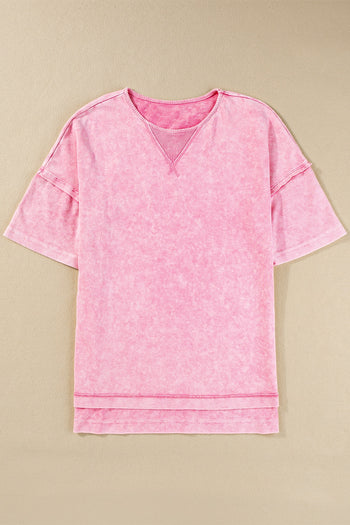 Round Neck Half Sleeve T-Shirt Trendsi