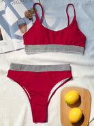 Scoop Neck Spaghetti Strap Two-Piece Swim Set Trendsi