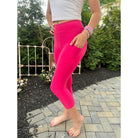 Hot Pink CAPRI Collection Luxe Leggings Julia Rose