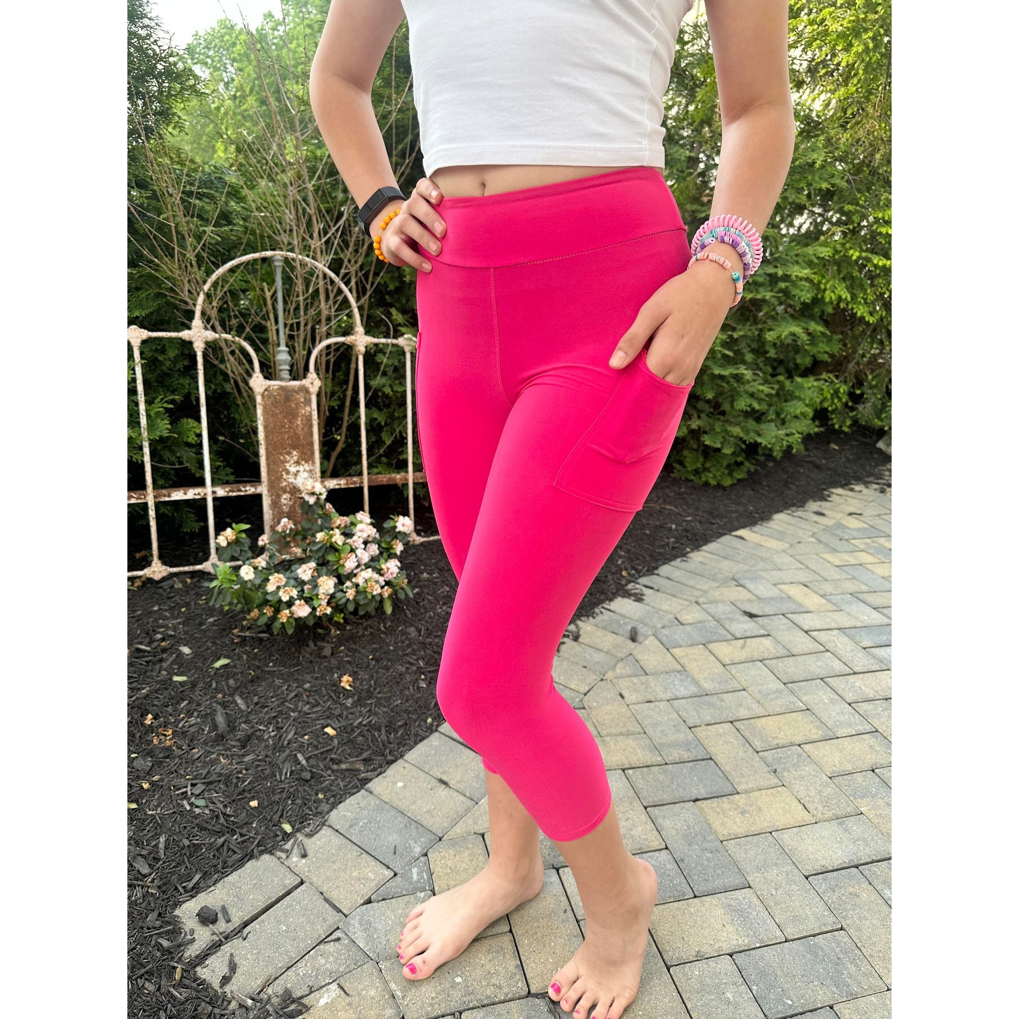 Hot Pink CAPRI Collection Luxe Leggings Julia Rose